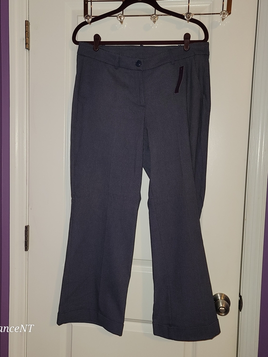 Lane Bryant Pants - Lane Bryant Navy Blue Micro-Pattern Dress Pants Sz: 14